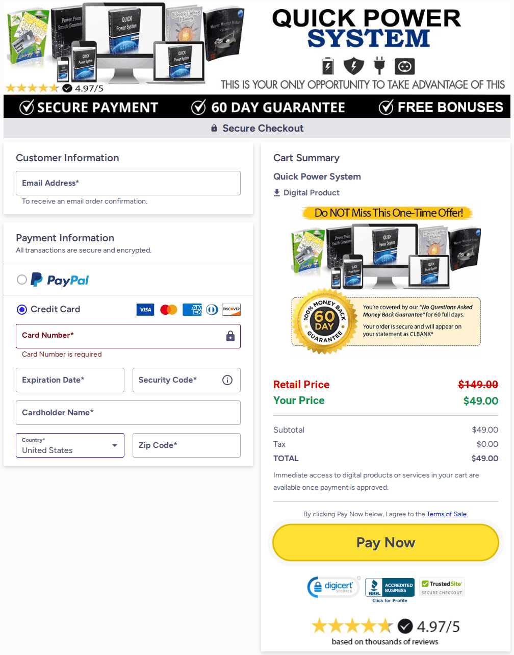 Quick Power System Checkout